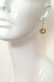 Lotus Leaf Earrings, gold lily pads, small lotus earring, little gold leaves, lilypad dangle earring, latching kidney wires, rebirth, frog - Constant Baubling