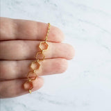 Gold Hexagon Necklace, honeycomb necklace, honeybee necklace, bee necklace, geometric necklace, geometry necklace, gold bee jewelry, math - Constant Baubling