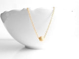 Gold Ball Necklace, 14K gold filled, 14K gold fill necklace, stardust ball necklace, layering necklace, simple gold necklace small gold ball - Constant Baubling