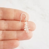 Christmas Earrings, Christmas tree earring, Xmas tree earring, clear tree earring, clear crystal earring, glam earring, gold gifts under 25 - Constant Baubling