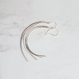 Long Chain Earrings, 925 sterling silver hooks, long thin chain, narrow chain earring, skinny silver earring, sexy earring, wispy earring - Constant Baubling