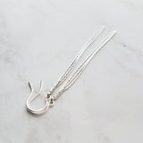 Long Chain Earrings, 925 sterling silver hooks, long thin chain, narrow chain earring, skinny silver earring, sexy earring, wispy earring - Constant Baubling