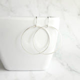 Silver Circle Earrings, simple silver hoops, thin hoop earring, open circle earring, delicate round earring, simple 1 inch circle, everyday - Constant Baubling