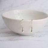 Tiny Silver Drop Earrings, very little teardrop earring, dainty silver earring, plain drop earring, simple silver earring, silver teardrop - Constant Baubling