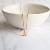 Rose Gold Star Necklace, star pendant, rose gold star slider bead, rose gold star charm, simple rose gold star, small rose gold star, lucky - Constant Baubling