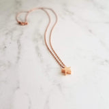 Rose Gold Star Necklace, star pendant, rose gold star slider bead, rose gold star charm, simple rose gold star, small rose gold star, lucky - Constant Baubling