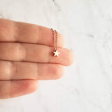 Rose Gold Star Necklace, star pendant, rose gold star slider bead, rose gold star charm, simple rose gold star, small rose gold star, lucky - Constant Baubling
