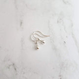 Tiny Silver Drop Earrings, very little teardrop earring, dainty silver earring, plain drop earring, simple silver earring, silver teardrop - Constant Baubling