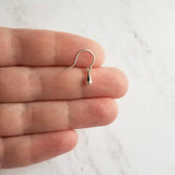 Tiny Silver Drop Earrings, very little teardrop earring, dainty silver earring, plain drop earring, simple silver earring, silver teardrop - Constant Baubling