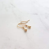 Little Gold Teardrop Earrings, tiny single drop earrings, very small tear drop earrings, little gold drop earrings, minimalist dainty gold - Constant Baubling