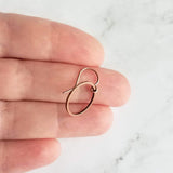 Copper Circle Earrings, small circle earring, antique copper circle earring, thin circle earring, simple copper earring, copper hoop earring - Constant Baubling