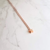 Rose Gold Star Necklace, star pendant, rose gold star slider bead, rose gold star charm, simple rose gold star, small rose gold star, lucky - Constant Baubling