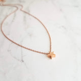 Rose Gold Star Necklace, star pendant, rose gold star slider bead, rose gold star charm, simple rose gold star, small rose gold star, lucky - Constant Baubling