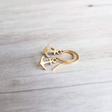 Small Gold Anchor Earrings, tiny anchor earring, anchor dangle, anchor charm, secure grounded safe, safety hope symbol, ship earring, boat - Constant Baubling