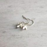 Maple Leaf Earrings, silver leaf earring, tiny leaf earring, Toronto, little leaf earring, leaf dangle earring, autumn earring, fall earring - Constant Baubling