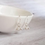 Silver Drop Earrings, tiny teardrop earring, 3 drop earring, small drop earring, little teardrop earring, silver teardrop earring small hook - Constant Baubling