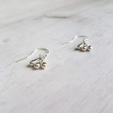 Silver Drop Earrings, tiny teardrop earring, 3 drop earring, small drop earring, little teardrop earring, silver teardrop earring small hook - Constant Baubling