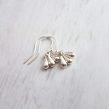 Silver Drop Earrings, tiny teardrop earring, 3 drop earring, small drop earring, little teardrop earring, silver teardrop earring small hook - Constant Baubling