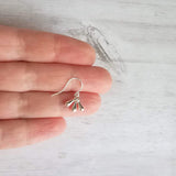 Silver Drop Earrings, tiny teardrop earring, 3 drop earring, small drop earring, little teardrop earring, silver teardrop earring small hook - Constant Baubling