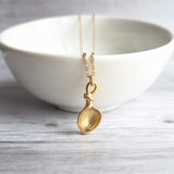 Gold Calla Lily Necklace - gold lily necklace, lily pendant, lily charm, bridesmaid necklace, bridal jewelry, gold lily, simple lily, flower - Constant Baubling