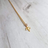 Maple Leaf Necklace, tiny gold leaf, leaf pendant, gold leaf charm, delicate necklace, 14K gold fill chain opt, Toronto necklace autumn gift - Constant Baubling