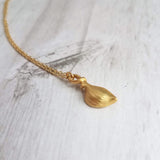 Gold Calla Lily Necklace - gold lily necklace, lily pendant, lily charm, bridesmaid necklace, bridal jewelry, gold lily, simple lily, flower - Constant Baubling