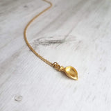 Gold Calla Lily Necklace - gold lily necklace, lily pendant, lily charm, bridesmaid necklace, bridal jewelry, gold lily, simple lily, flower - Constant Baubling