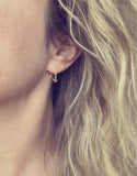Small Gold Anchor Earrings, tiny anchor earring, anchor dangle, anchor charm, secure grounded safe, safety hope symbol, ship earring, boat - Constant Baubling