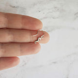 Tiny Seahorse Earrings - little antique silver silver charms dangle on small simple shiny delicate hooks, tropical beach vacation memento - Constant Baubling