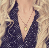 Copper Necklace - front clasp necklace, cameo necklace, toggle clasp necklace, copper pendant, floral cameo necklace, copper flower, antique - Constant Baubling