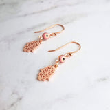 Evil Eye Earrings, rose gold earring, talisman amulet, protective earring, Hamsa earring, hand Fatima, spiritual symbol protection good luck - Constant Baubling