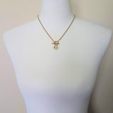 Large Gold Ball Chain Necklace, front toggle clasp necklace, coin pendant, gold coin charm, chunky gold necklace, coin necklace, thick chain - Constant Baubling