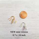 Silver Leaf Earrings, small silver leaves, cut out leaf earring, simple leaf earrings, delicate leaf earring, dainty leaf earring, filigree - Constant Baubling