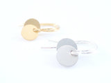 Tiny Disc Earrings, extra small earring, mini disk earring, silver coin earring, plain round earring, little gold disk, round silver dangle - Constant Baubling
