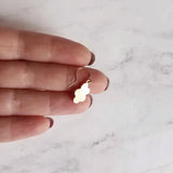 Storm Cloud Earrings, gold cloud earring, mismatched earring, weather earring, gold lightning earring, bolt earring, thunder earring - Constant Baubling