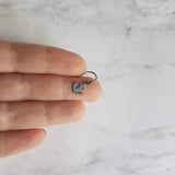 Tiny Anchor Earrings, rustic anchor earring, patina anchor earring, anchor dangle, verdigris patina earring, blue green bronze rust, small - Constant Baubling