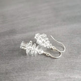 Christmas Earrings, Christmas tree earring, Xmas tree earring, clear tree earring, clear crystal earring, glam earring, gold gifts under 25 - Constant Baubling