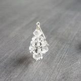 Christmas Earrings, Christmas tree earring, Xmas tree earring, clear tree earring, clear crystal earring, glam earring, gold gifts under 25 - Constant Baubling