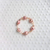 Evil Eye Ring, rose gold ring, Hamsa ring, hand of Fatima ring, spiritual ring, protection ring, pink amulet talisman, good luck fortune - Constant Baubling