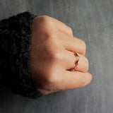 Evil Eye Ring, rose gold ring, Hamsa ring, hand of Fatima ring, spiritual ring, protection ring, pink amulet talisman, good luck fortune - Constant Baubling