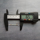 Gold Mint Earrings, very thin 14K gold fill earring, beaded color block earring, gold stick earring, minimalist earring, tiny bead earring - Constant Baubling