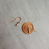 Copper Teardrop Earrings, copper drop earring, tiny copper earring, antique copper earring, small copper drop earring, copper dangle earing - Constant Baubling