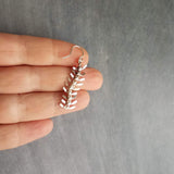 Long Flexible Earrings, silver dangle earring, modern silver earring, chevron earring, fish bone earring, spine vertebrae, feather earring - Constant Baubling