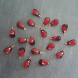 Red Pomegranate Seed Necklace, small light red pendant, thin delicate chain, seed fruit necklace, fertility necklace, pomegranate seed charm - Constant Baubling