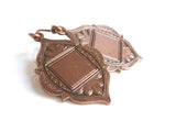 Copper Medallion Earrings, rustic copper earring, Moroccan earring, antique copper earring, medallion earring, boho earring, damask earring - Constant Baubling