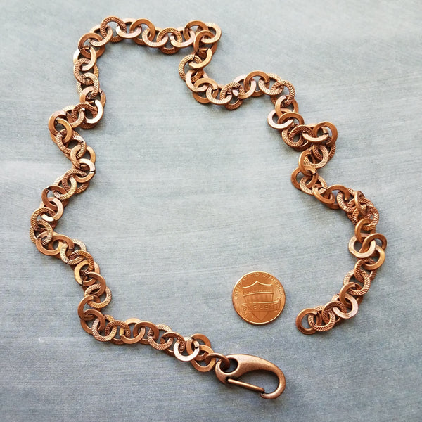Chunky Copper Chain Necklace with Easy Open Clasp - Got Style Now