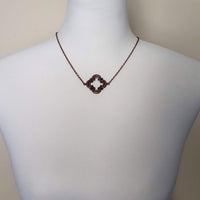 Collar de trébol de cobre, colgante de 4 lóbulos, collar de cobre antiguo, collar de trébol de cobre envejecido, colgante de trébol de cobre, collar de trébol grande