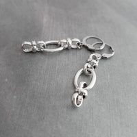 Long Oval Drop Earrings, stainless steel earring, hypoallergenic jewelry, chunky silver earring, 2 inch drop earring, silver dangle teardrop