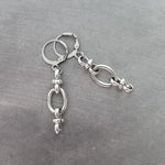 Long Oval Drop Earrings, stainless steel earring, hypoallergenic jewelry, chunky silver earring, 2 inch drop earring, silver dangle teardrop