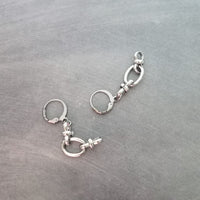 Long Oval Drop Earrings, stainless steel earring, hypoallergenic jewelry, chunky silver earring, 2 inch drop earring, silver dangle teardrop